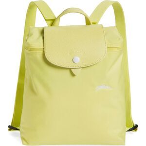 LONGCHAMP Le Pliage Club Nylon Travel Backpack Bag YELLOW  AUTHENTIC